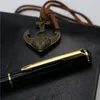 All metal signature Free engraved custom gold text roller pen 2 refills in black and blue with gift box packaging 220613