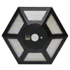 Solar Garden Lights Outdoor Motion Sensor Hexagonal Outdoor Bell Light 5 Arbetsläge med 5M förlängningskabel