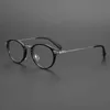 Light Made Pure Titanium Round Frame EyeGlasses Frame Altezza Numero Myopia Anti Blue Light Flat Flat Frame Uomo e donna
