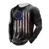 Poker A Print T-Shirt Long Sleeve Winter O-Neck Soft Top Men'S Fashion Skull Us Vintage Cotton Comfortable Clothes T-Shirt 220407