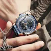 Estilo forte masculino Sport Wrist Watch Quartz Full Steel impermeável Display Dual Relógio Masculino Relógios Masculino 220523