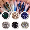 3D Nagel Charms Glitzer Dunkelblau Grün Nagel Flatback Kristall Diamant Edelsteine Nail Art Luxuriöse Dekorationen Zubehör 220525