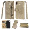 Fashion Glitter Wallet Cartão Slots Flip Capas Capa Para Xiaomi Redmi Nota 10 9 Pro 8 7 Pro 9 SE CC9 Poco X2 7A 8A A3 Lite