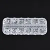 Decorações de arte na unha MultiSize shinestones 3D Crystal Ab Clear Diy Silver Rivet Rhinestone Akcesoria do Paznokcinail STAC226274060