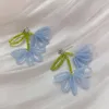 Dingle ljuskronor uttalande handgjorda blå pärlor blommor droppe dingle örhängen för kvinnor 2022 nya pendientes