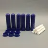 100 Set Renkli Esansiyel Yağ Aromaterapi Boş Burun İnhaler Tüpleri Yüksek kaliteli pamuklu fitiller SXAUG01