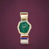 Нарученные часы 2022 Мода Леди Кварц Часы из нержавеющей стали Gem Watch нерегулярная геометрическая природа Каменные наручные часы Знаменитые часы раковины