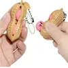 Edamame Keychain Funny Bean Fidget Toy Soybean Stress Relieving Keychain for Teens and Adults TO342