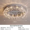 Lampes suspendues Cristal LED Plafonnier Décoration Salon Chambre LED Plafond Lustre Moderne Luxe Rond Cristal Lampe