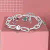 2021 925 STERLING SLATER ME Slender Link Bracelet Fit Pandora Charm Minchações Diy Jewelry Gift com Box294Y original