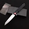 H7191 Flipper Folding Knife 440B Satin Tanto Blade G10 with Stainless Steel Sheet Handle Ball Bearing Fast Open Poket Folder Knives
