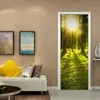 Adesivo de porta de imagem personalizada DIY Automínio autônomo de vinil retro padrão adesivo de parede adesivo de parede de cenário natural decalque 220616