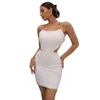 Women Party Dresses Sexy Glitter Backless Sequin Bodycon Ruched Wrap Club Evening Mini Dress
