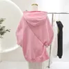 Bahar Sonbahar İnce Kadınlar Hoodie İşlemeli Harajuku Renkli Sizin İçin İyi Mektuplar Girly Style Sweatshirt Pembe Külot Kadın 220816