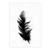 Moderne abstracte canvas zwart-wit kunst Posters Feather Pictures Posters Nordic Wall Decor Schilderijen voor Woonkamer