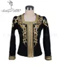 Negro dorado hombre Ballet competición escenario Ourwear traje hombres niños profesional Ballet danza chaqueta Tops BM0001