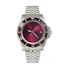 Armbanduhr 40 mm mechanische Uhrenstahlband NH35 Bewegung Sapphire Glass Single -Kalender -Uhren für Männer