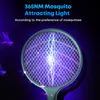 USB ISI ULANG 2 Dalam 1 Raket Nyamuk Listrik Musim Panas Dengan Lampu UV Cerdas Memukul Lalat Perangkap Lampu Pembunuh Nyamuk 2206
