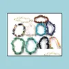 Perline Bracciale in cristallo curativo naturale Mti Colori Pietra preziosa 15-18 cm Pietra vera elasticizzata per decorazione a mano Consegna goccia 2021 Artigianato artistico