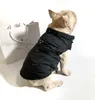 Designer roupas para cães casaco de inverno quente vestuário para cães à prova d'água à prova de vento colete para animais de estimação jaqueta de cachorro com chapéus para cães pequenos médios grandes bulldog preto xl a338