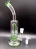 10 inch Rechte/Gebogen Type Glazen Water Bong Waterpijpen met Boom Arm Perc en Honingraat Filters Rookpijpen