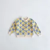 MI printemps bébé vêtements ensemble enfant en bas âge filles tricot Cardigans fleur body 2 pièces filles vêtements costume 220608