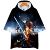 Herr t-shirts rolig anime svärd konst online huva t-shirt 3d tryck vuxna barn t-shirt pojkar/flickor avslappnad kortärmad tees