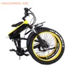 EU 주식 CMACEWHEEL X26 48V 10.8AH * 2 듀얼 배터리 750W 새로운 화려한 디스플레이 26 * 4 인치 지방 타이어 Foldable 성인 전자 자전거