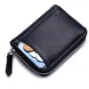 Partihandel modedesign zip runt plånbok för kvinnor väska äkta läder små korta mini dammyntväskor