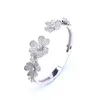 Fashion zircon clover Bracelet small frh open bracelet ring set women039s light luxury hand ornaments5463902
