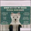3D Si prega di ricordare West Highland White Terrier Dogs House Res Zerbino antiscivolo Tappetini per porte Decor Portico 220329 Drop Delivery 2021 Tappeti