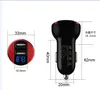 USB Quick Car charger 2.4A multi-function dual digital display intelligent distribution Car Adapter For iPhone 13 12 11 Pro Max Xiaomi Samsung Huawei Honor