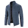 Sweaters masculinos Jackets Men Jackets Fashion Zipper para o homem Mantenha o raio de colar de colar de gola O-gola grossa de manga comprida