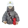 Style coréen Hiver Enfants Veste À Carreaux Bébé Garçons À La Mode Coton Doublé Vêtements Filles Mode Survêtement À Capuche Casual Veste Chaude J220718