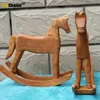 Creative Carving Wood Rocking Horse DIY Handmased Craft For Children Barn Födelsedagsdekoration Barndoms Present Wedding Home Decor 220706