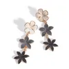 Dangle & Chandelier Fashion Long Large Multicolor Earrings Pink Yellow Flowers Drop Jewelry For Women Accessoires YT123Dangle