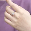 Pierścionki ślubne S925 Sterling dla kobiet Cubic Zirkonia Ring Bridal zaręczynowy luksusowy upuszczenie biżuterii 1628 rita22