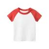 T-shirts T-shirt blanc pour enfants T-shirt Bébé Toddler Boy Tshirt Solide Unisexe Enfants Vêtements Coton Tops Summer Tee 2-9-shirts T-shirtsT-s