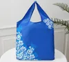 2022 Foldbar shoppingväska kinesisk stil återanvändbar miljövänliga livsmedelsväskor Hållbar handväska hem fold förvaringspåsar påse