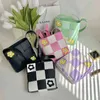 Niche Design Bag Women's Spring New Popular Versatile Messenger Bag Korean Color Contrast Woven Small Square Bag 220614