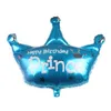 Korona Kształt Kids Party Balony Cartoon Różowy Blue Purple Princess Princess Happy Birthday Folia Balon dla chłopców i dziewcząt