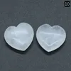 Doğal taş aşk 25mm kalp gül kuvars süslemeleri el sapı parçaları ev dekorasyon diy taş kolye aksesuarları