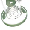 14,3 tum Jade Green Color Mouthpiece Hookah Bong Glass Bong With Cric Percolator och 18mm Female Joint