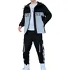 2 st Tracksuits Jackor och byxor Set Man Hip Hop Streetwear Kläder Jogging Suit Män Sweatsit