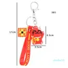 Keychains schattig rood gelukkige kat Key Chain PVC Lanyard Animal Doll Keychain Maneki Neko Car Keyring Bag Hanger Souvenir Porte ClefkeyChain