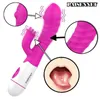 Spirale vibration gode léchant vibrateur G-spot clitoris stimulation langue vaginale femme sexy jouets