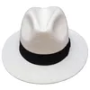 Berretti Feltro di lana Pinch Crown Cappello Fedora bianco per uomo Donna GentlemanBerets Wend22
