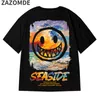 Zazomde streetwear الرجال Tees Tees Summer Devil Print T Shirt Cartoonts tshirts hip hop harajuku short soure tops 220621