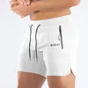 Zip pocket Fitness Gyms Shorts Summer Running Short Pants Male Jogger Workout Beach sports shorts men 220622