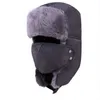 Motorcycle Helmets Mens Women Unisex Bomber Hats Ski Hat Winter Men Warm Russian Ushanka With Earflap Face Mask Breathable Detachable